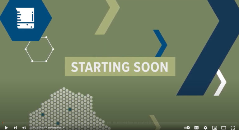 Screenshot of a webinar with the words "Starting Soon"